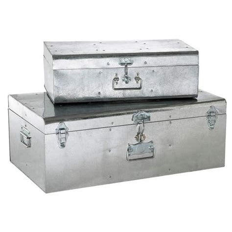 a metal trunk box weight|galvanized metal trunk.